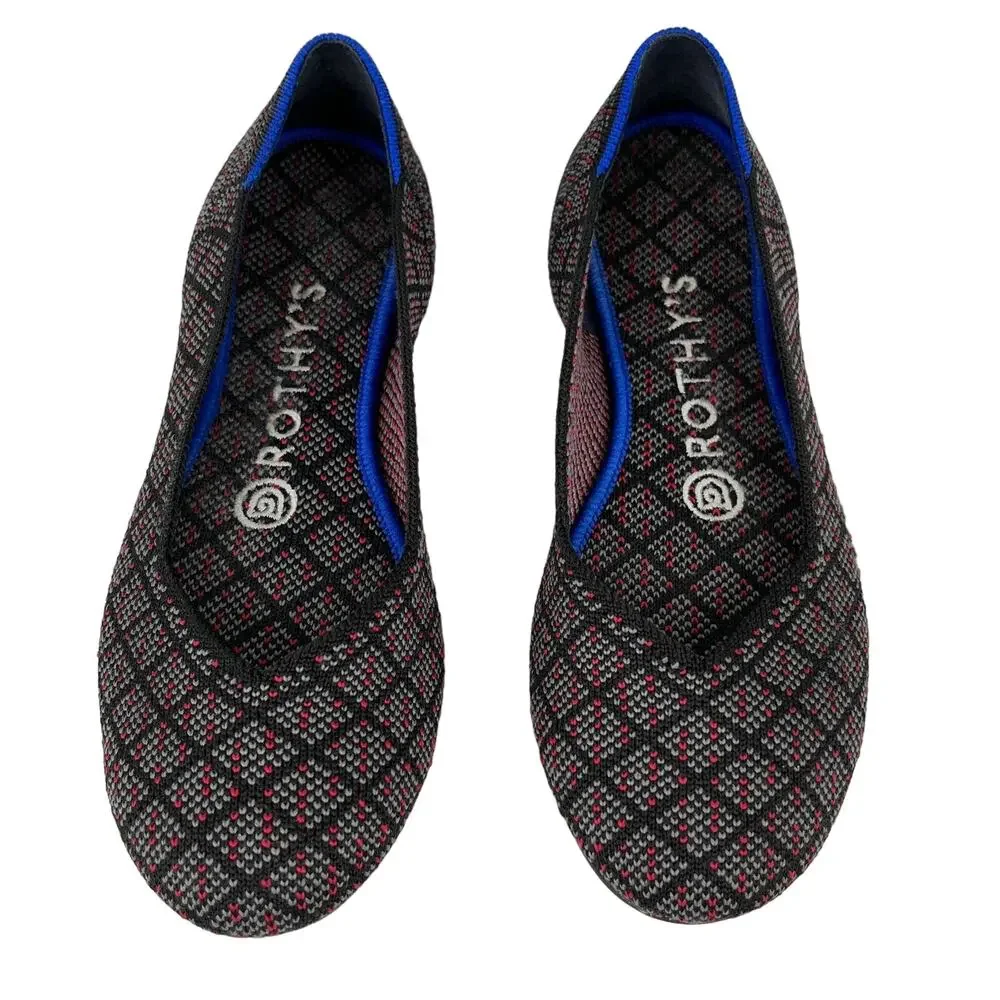 Rothy’s Nordstrom Exclusive Charcoal Tweed Flats 5.5 Retired